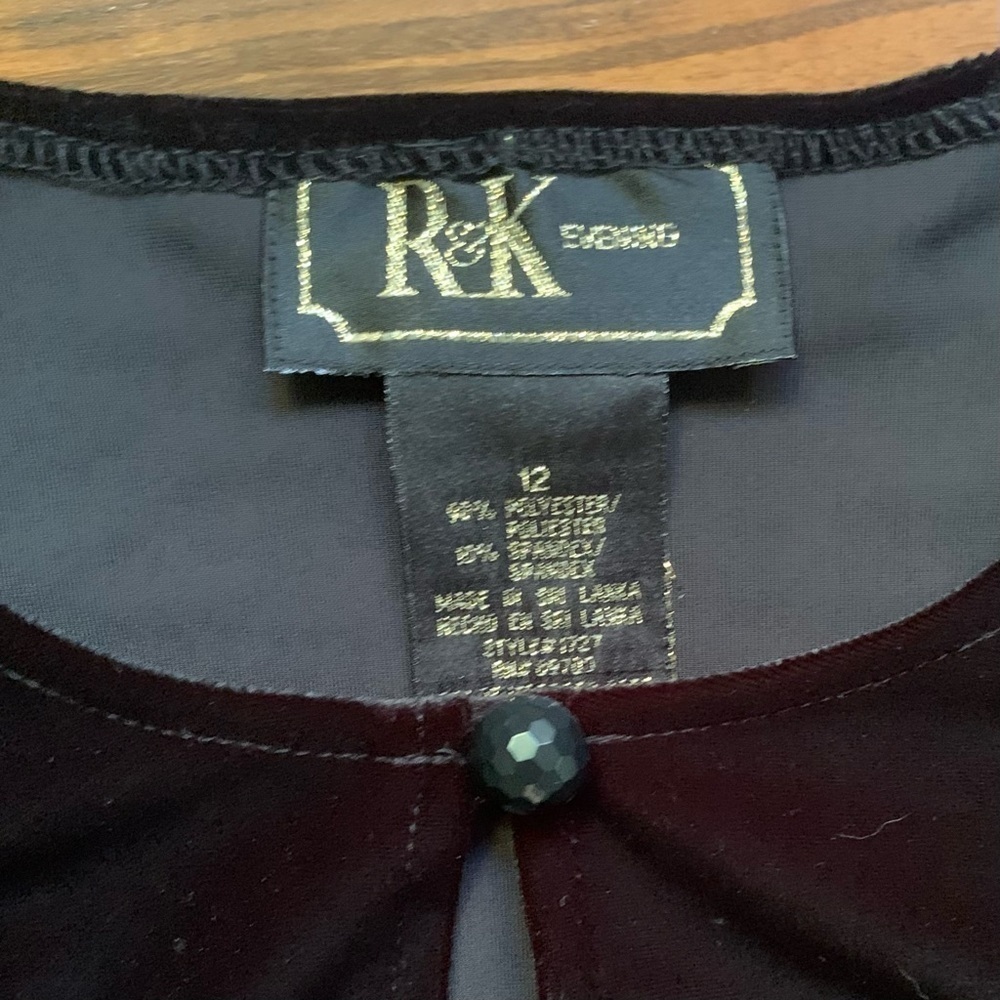 R & K Evening Velvet Cropped Bolero Jacket - Picture 2 of 5